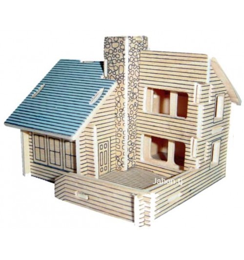 Конструктор: Сборная деревянная модель "Коттедж" 3D