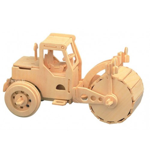 Конструктор: Сборная деревянная модель "Каток дорожный" 3D